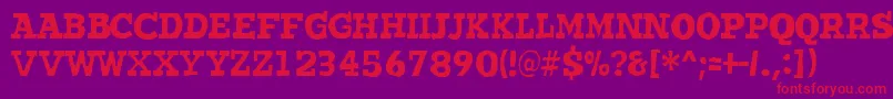 Wantedo Font – Red Fonts on Purple Background