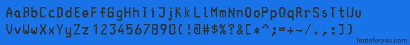 フォントConsole – 黒い文字の青い背景