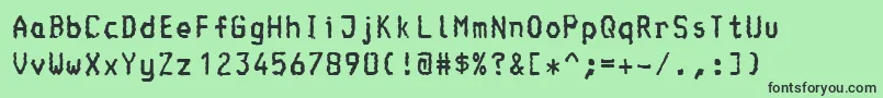 Шрифт Console – чёрные шрифты на зелёном фоне
