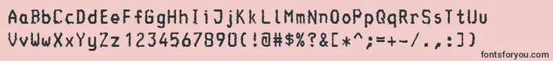 フォントConsole – ピンクの背景に黒い文字