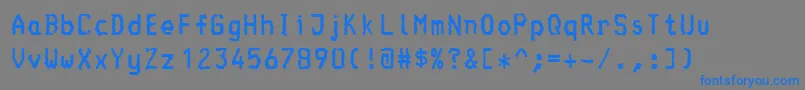 フォントConsole – 灰色の背景に青い文字