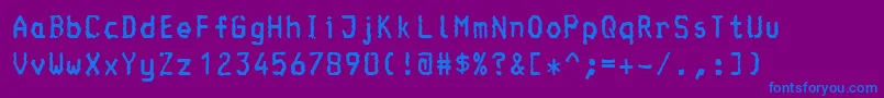 Console-Schriftart – Blaue Schriften auf violettem Hintergrund