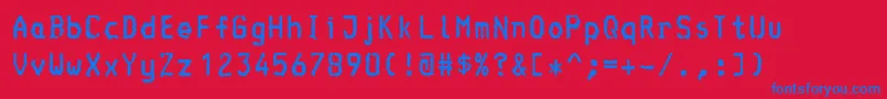 フォントConsole – 赤い背景に青い文字
