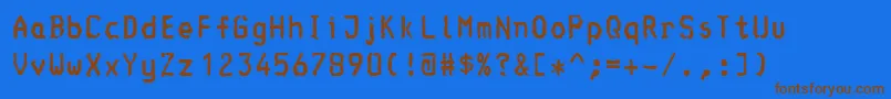 Шрифт Console – коричневые шрифты на синем фоне