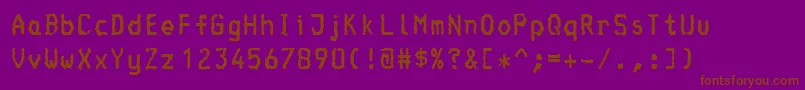Шрифт Console – коричневые шрифты на фиолетовом фоне