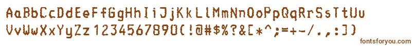 Console-fontti – ruskeat fontit valkoisella taustalla