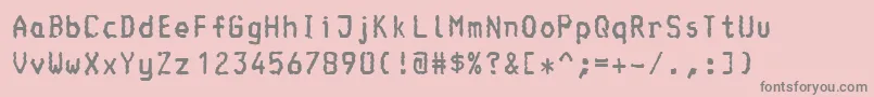 Console-Schriftart – Graue Schriften auf rosa Hintergrund