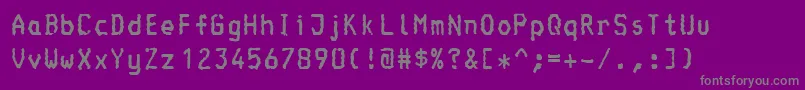 Console-Schriftart – Graue Schriften auf violettem Hintergrund