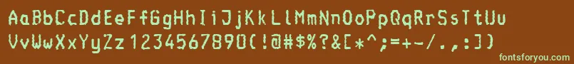 Шрифт Console – зелёные шрифты на коричневом фоне