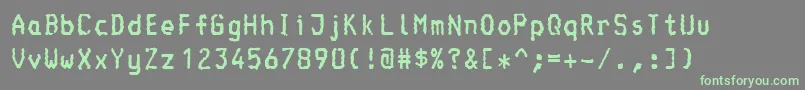 Шрифт Console – зелёные шрифты на сером фоне