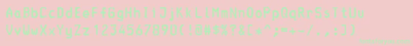 Console-fontti – vihreät fontit vaaleanpunaisella taustalla