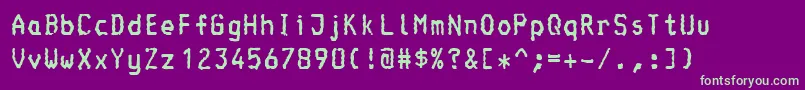 Шрифт Console – зелёные шрифты на фиолетовом фоне