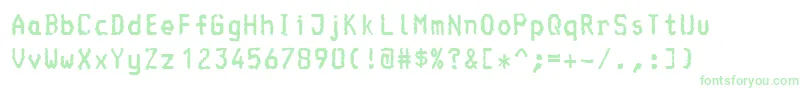Console-Schriftart – Grüne Schriften auf weißem Hintergrund