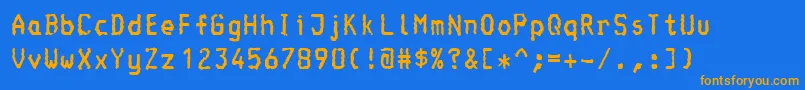 Шрифт Console – оранжевые шрифты на синем фоне