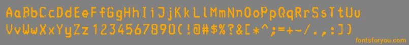 フォントConsole – オレンジの文字は灰色の背景にあります。