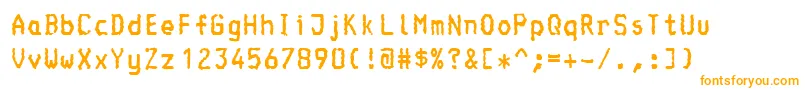 Console Font – Orange Fonts on White Background
