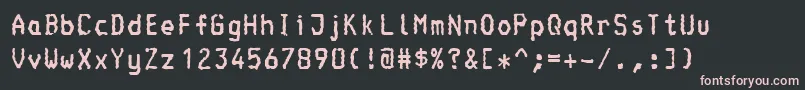 Шрифт Console – розовые шрифты на чёрном фоне