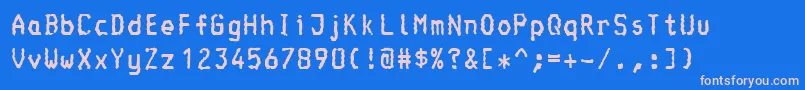 フォントConsole – ピンクの文字、青い背景