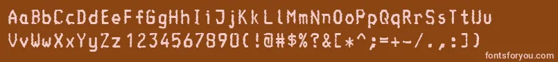 フォントConsole – 茶色の背景にピンクのフォント