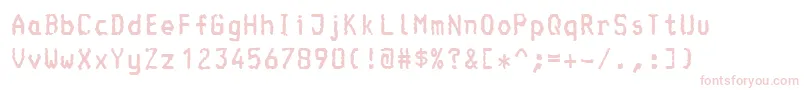 Console-fontti – vaaleanpunaiset fontit valkoisella taustalla