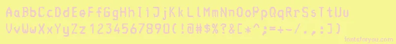 Console Font – Pink Fonts on Yellow Background