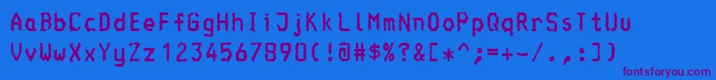 Шрифт Console – фиолетовые шрифты на синем фоне