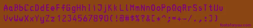 Czcionka Console – fioletowe czcionki na brązowym tle