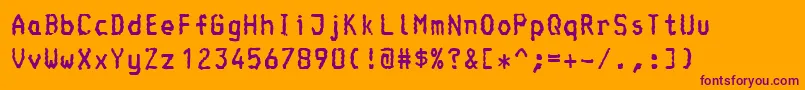 Шрифт Console – фиолетовые шрифты на оранжевом фоне