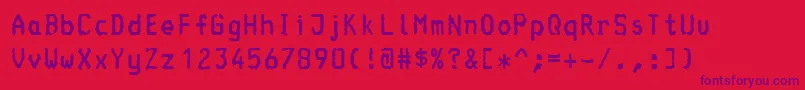 Console-Schriftart – Violette Schriften auf rotem Hintergrund