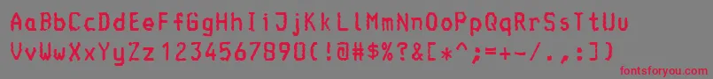 Шрифт Console – красные шрифты на сером фоне