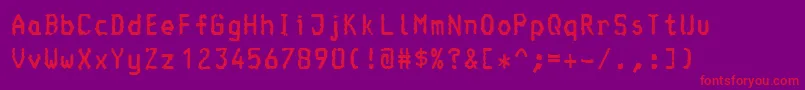 フォントConsole – 紫の背景に赤い文字