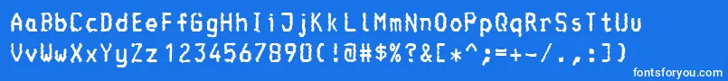 Console-fontti – valkoiset fontit sinisellä taustalla