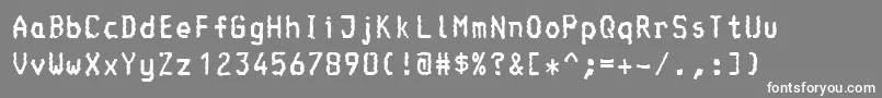 Console-fontti – valkoiset fontit harmaalla taustalla