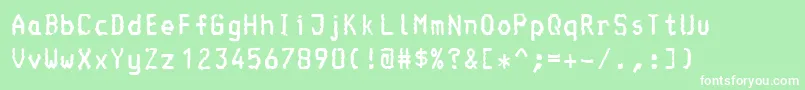 Console-Schriftart – Weiße Schriften auf grünem Hintergrund