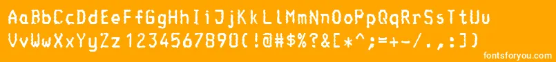 Console Font – White Fonts on Orange Background