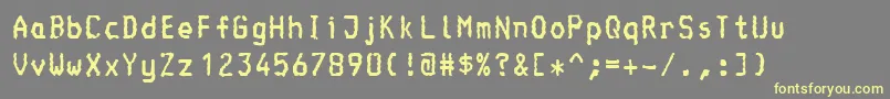 Console-fontti – keltaiset fontit harmaalla taustalla