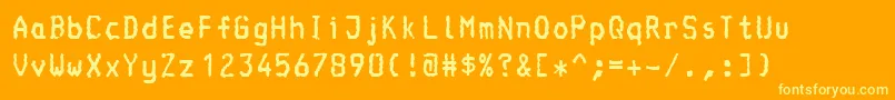 フォントConsole – オレンジの背景に黄色の文字