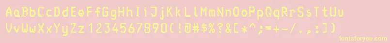 Шрифт Console – жёлтые шрифты на розовом фоне