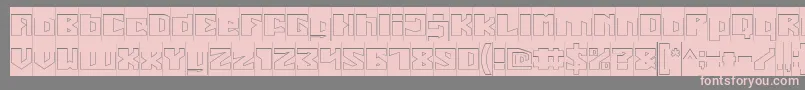 EnermousHollowInverse Font – Pink Fonts on Gray Background