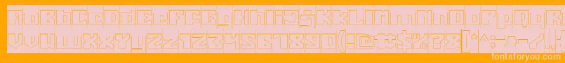 EnermousHollowInverse Font – Pink Fonts on Orange Background