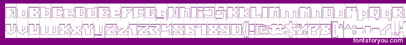 EnermousHollowInverse Font – White Fonts on Purple Background