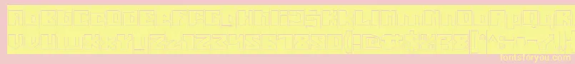 EnermousHollowInverse Font – Yellow Fonts on Pink Background