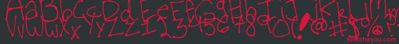 Шрифт VirginiaKoolFont – красные шрифты на чёрном фоне