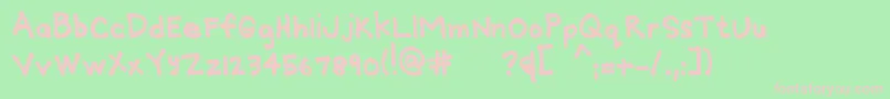 MtfGridie Font – Pink Fonts on Green Background