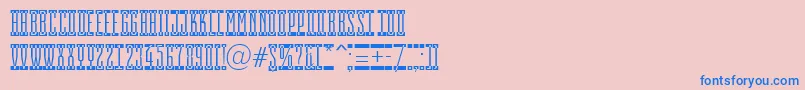 AEmpirialcmsp Font – Blue Fonts on Pink Background