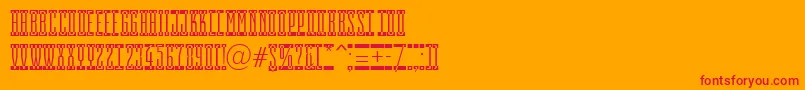 AEmpirialcmsp Font – Red Fonts on Orange Background