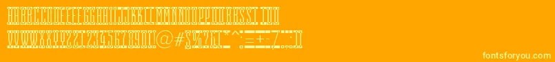 AEmpirialcmsp Font – Yellow Fonts on Orange Background