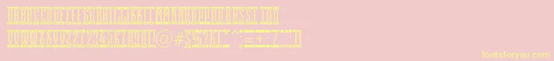 AEmpirialcmsp Font – Yellow Fonts on Pink Background