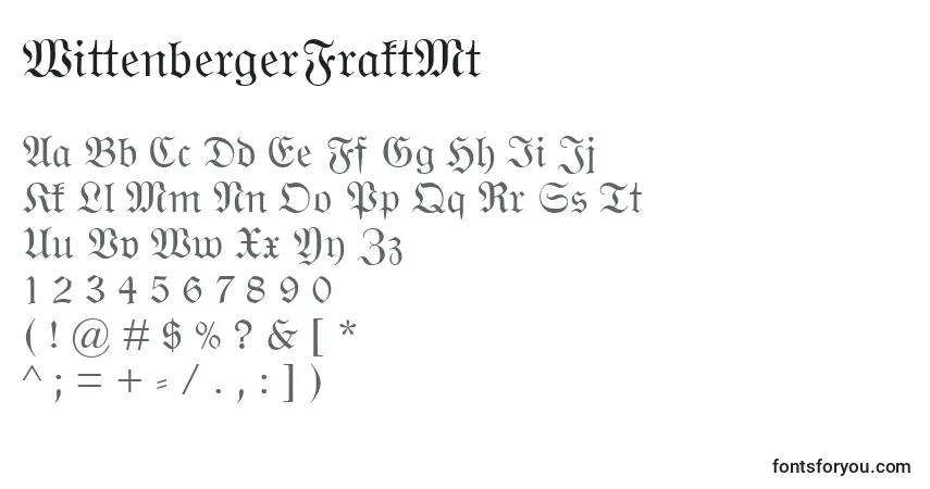 A fonte WittenbergerFraktMt – alfabeto, números, caracteres especiais