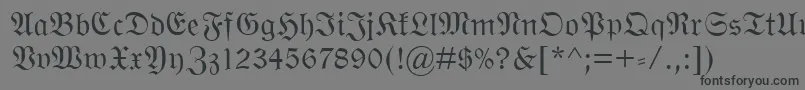 WittenbergerFraktMt-Schriftart – Schwarze Schriften auf grauem Hintergrund